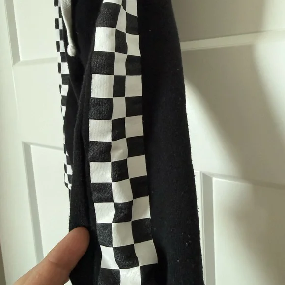 Little Trouble Black Checker Side-Stripe Kids Joggers - Picture 2 of 4